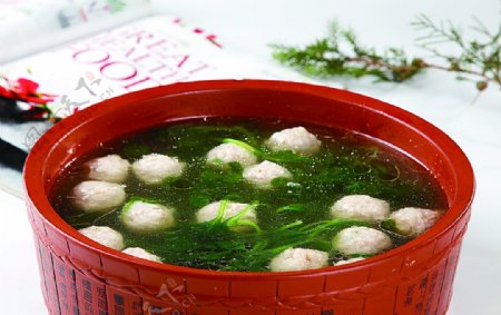 浙菜青菜肉丸子图片