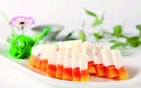浙菜椰奶木瓜图片
