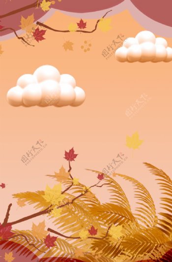 中国风背景秋天图片