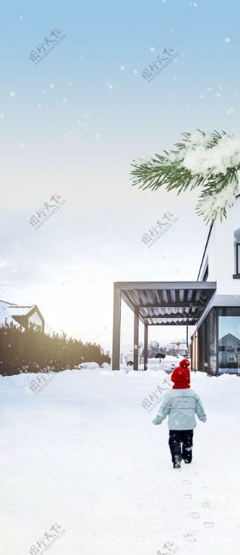 房地产大雪图片