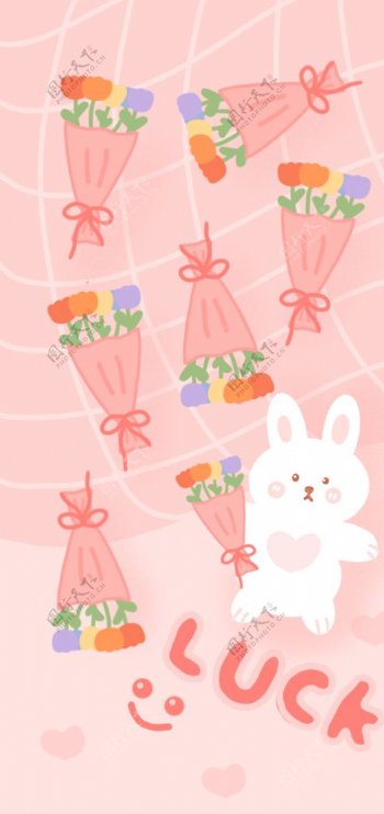兔子元素插画图片