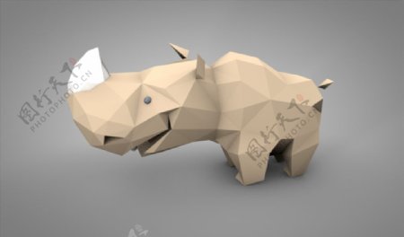 C4D模型犀牛图片