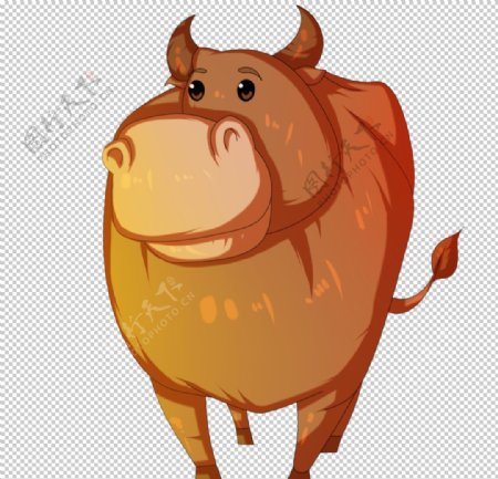 牛插图png图片